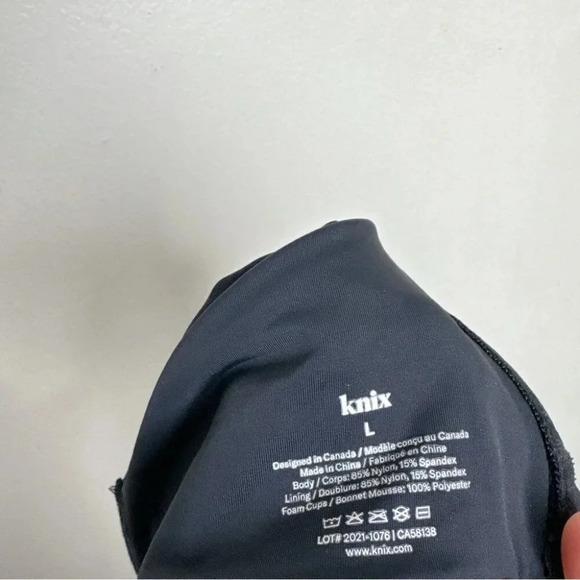 Knix Womens Large Riviera Wrap Bikini Top In Black - Picture 6 of 10